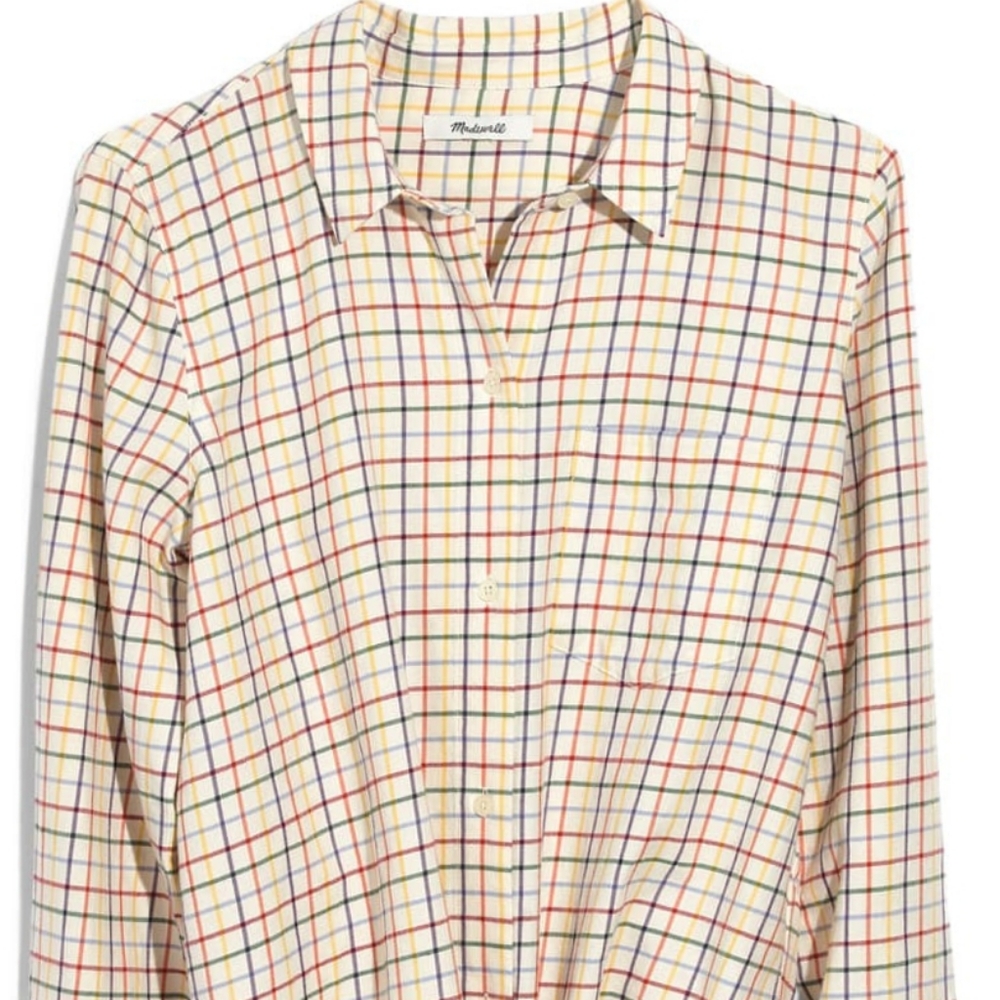 Madewell plaid long sleeve shirt
